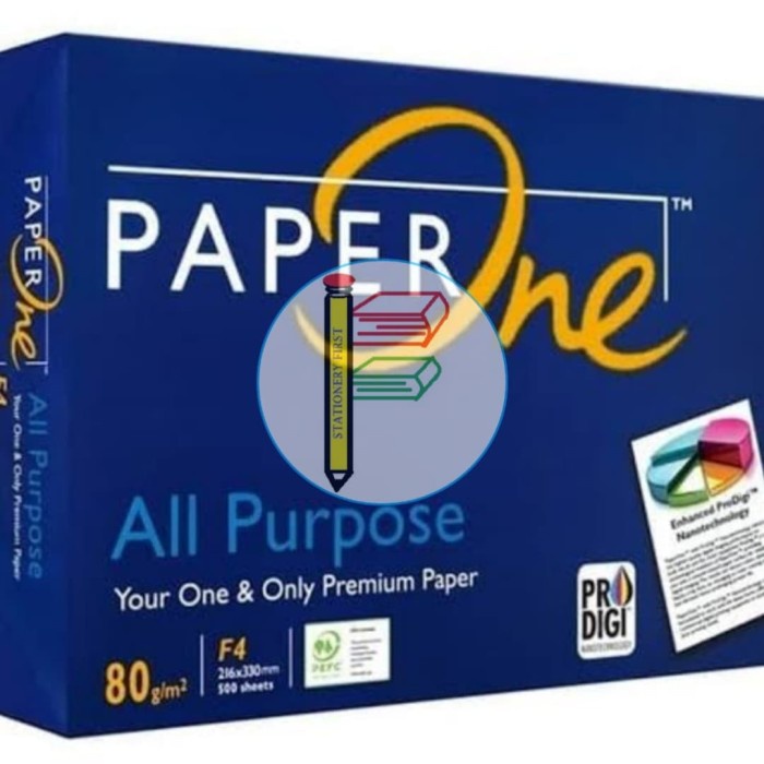 

Kertas HVS Paper One F4 80gr Print Fotocopy Office per Rim 500 Lembar