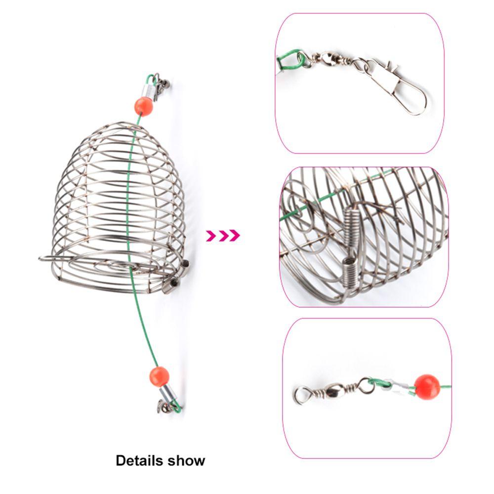 Lanfy Lure Cages Stainless Steel Tackle Aksesori Perangkap Umpan Ikan Keranjang