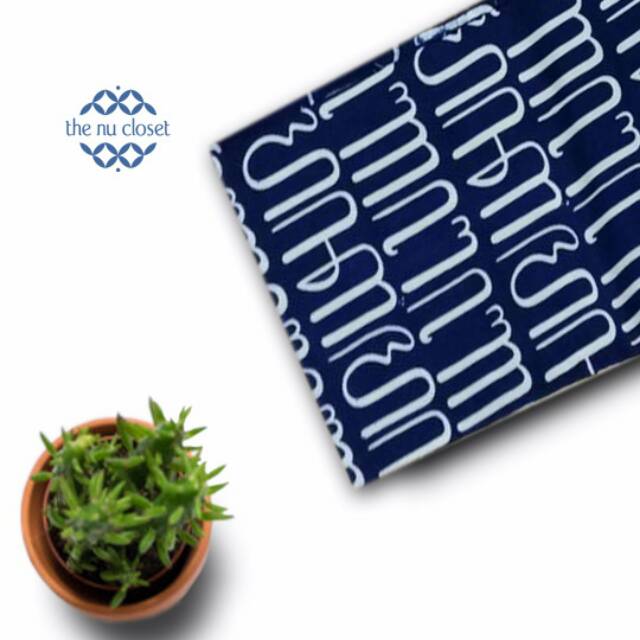 Batik Hanacarak Biru Putih