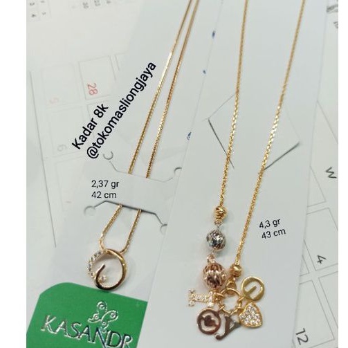 Kalung Huruf Love Emas Kadar 375/8k