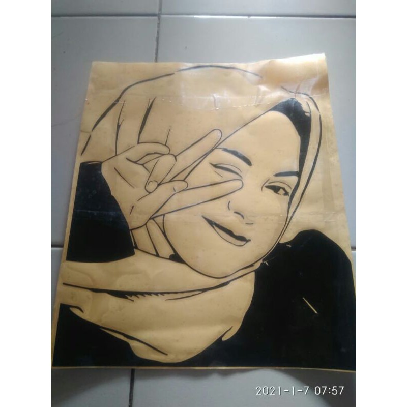 

sticker cutting variasi gambar bahan revlektife nyala