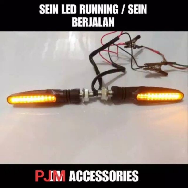 Lampu Sen LED Lidi Running Universal Semua Motor