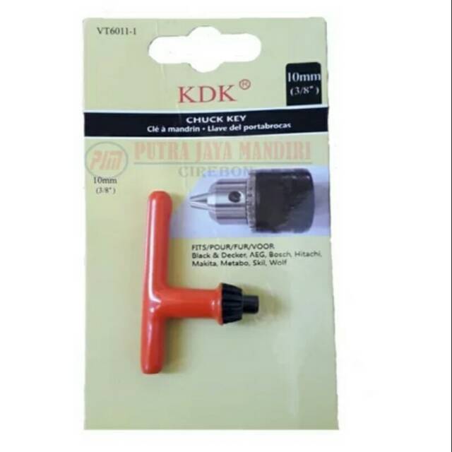 KDK Kunci Kepala Bor 10 mm / Drill Chuck Key Couted