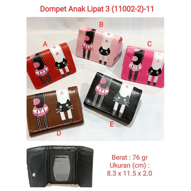 Dompet Anak &amp; Wanita Lipat 3 ( 11002-2 ) 11 Dompet Murah.