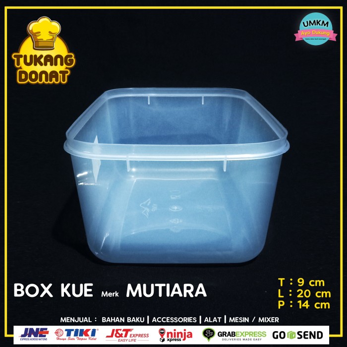 

Harga 2021 BOX ANEKA KUE DONAT MERK MUTIARA 1 PCS KECIL T:9CM, L:20CM , P:14CM