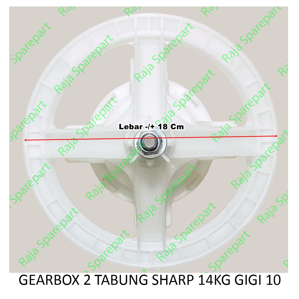 Gearbox Mesin Cuci 2 Tabung Sharp 14kg Gigi 10 GS14