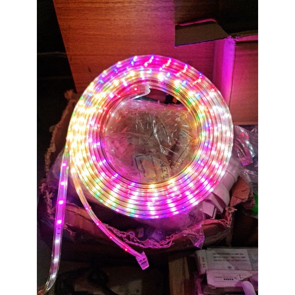 Lampu LED strip selang EVATECH warna warni 10y free adaptor 220v