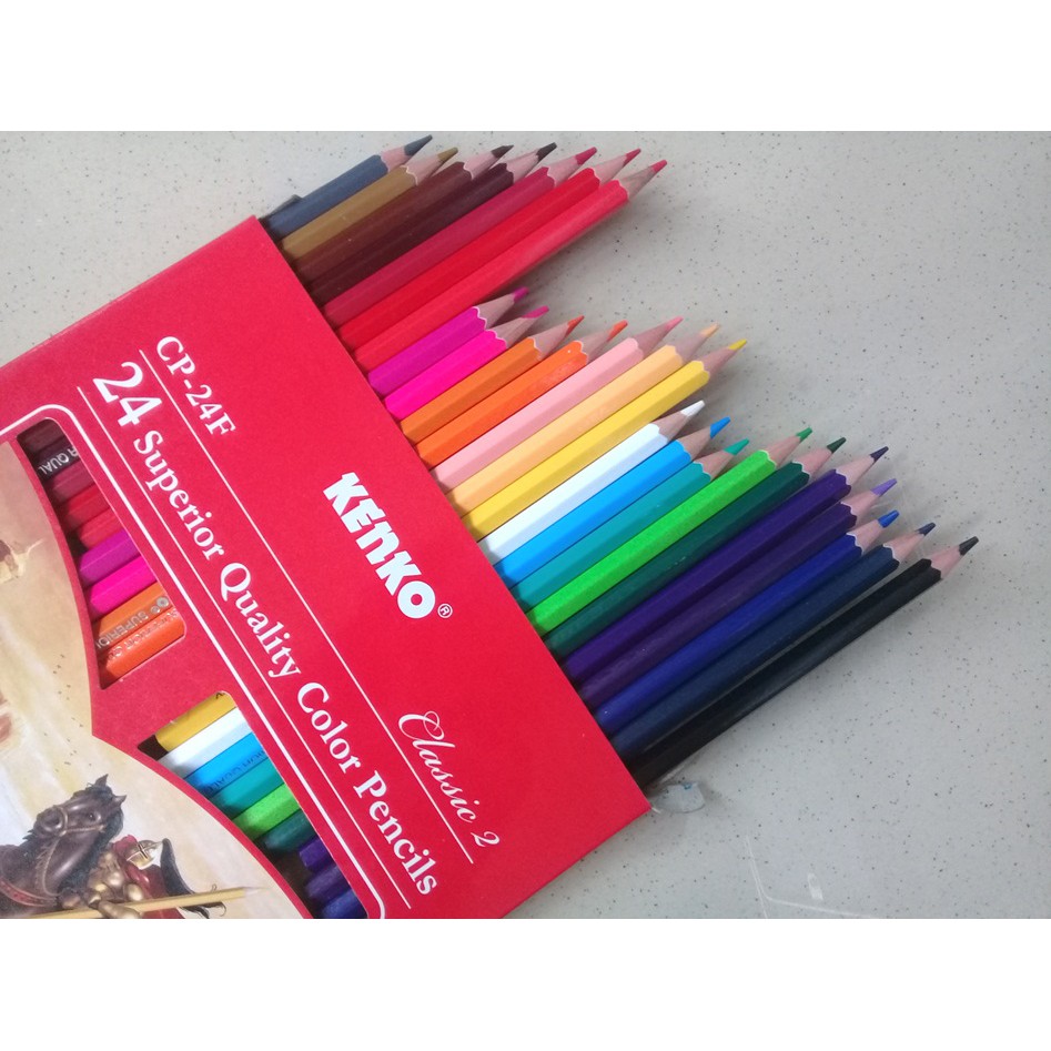 

Pensil Warna 24 Superior Quality Color Pencils Classic - Kenko CP-24F