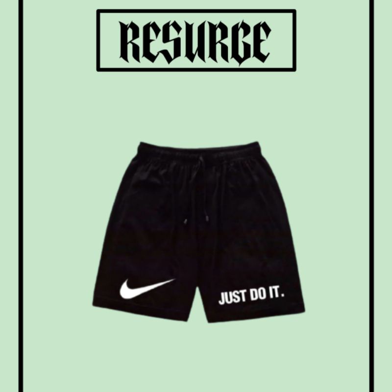 Boxer NIKE JUST DO IT brand distro celana pendek pria wanita dewasa hitam tee / pakaian dalam kolor 