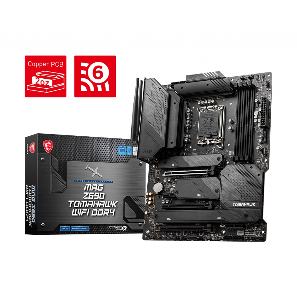 MSI MOTHERBOARD MAG Z690 TOMAHAWK WIFI DDR4 Intel Z690 LGA 1700 ATX