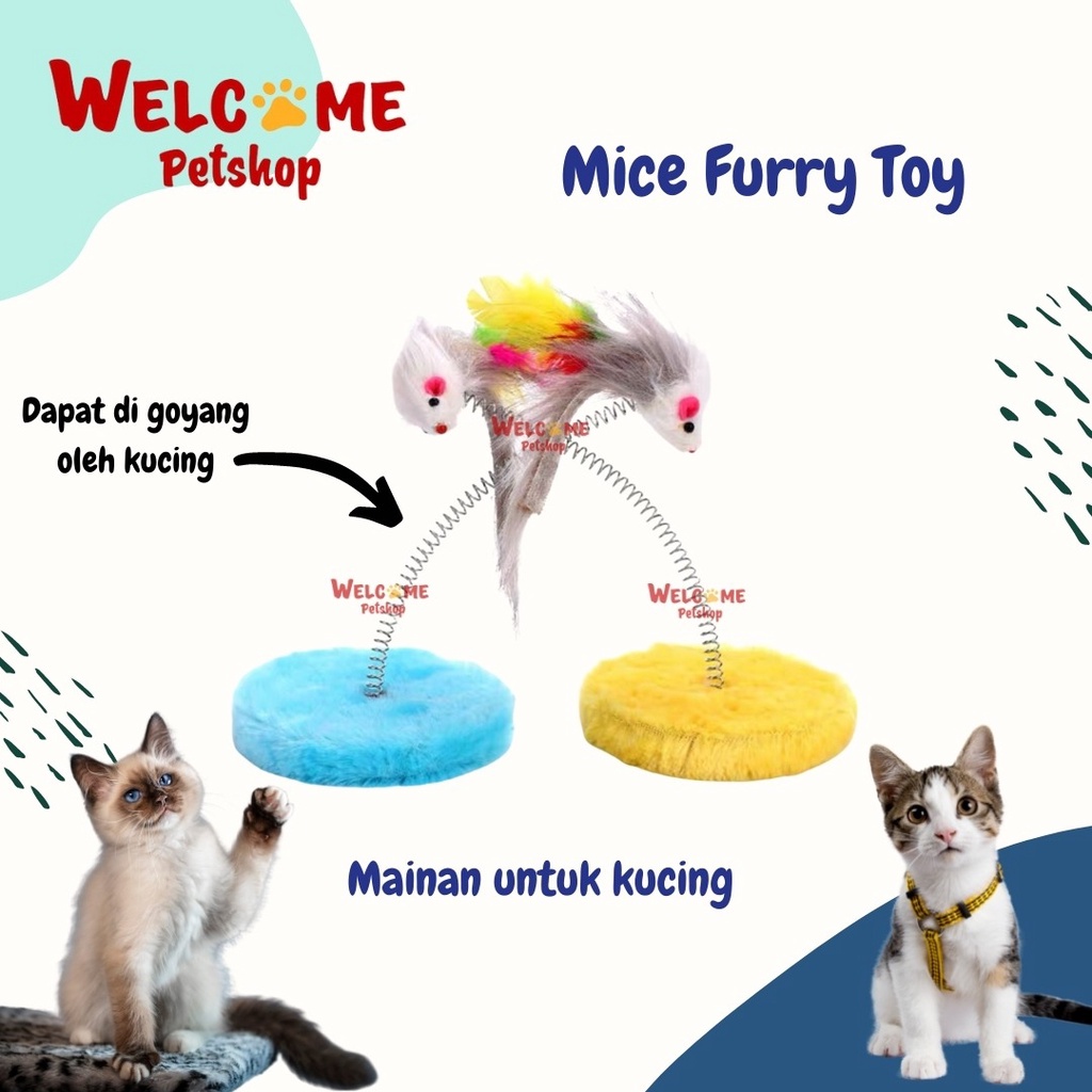 Mice Furry Toy / Mainan Kucing / Aksesoris Kucing / Cat Toy