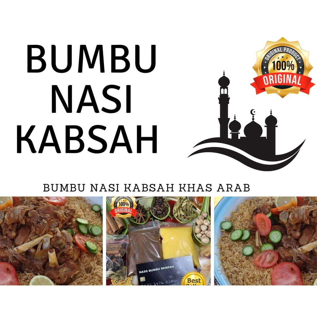 

Bumbu Nasi Kabsah Spesial Asli Khas Arab Paket Lengkap beserta Minyak Samin Untuk 2 Liter Beras