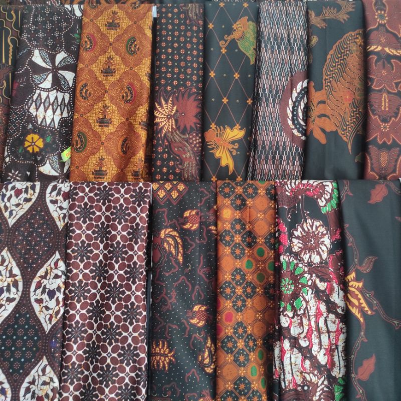 KAIN BATIK HALUS WARNA HITAM COKLAT / KAIN JARIK ALUSAN Kebat