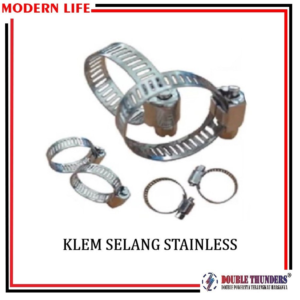 Klem Selang Hose Clamp Stainless Berkualitas ( 1/2 , 3/4 , 5/8 , 7/8 )