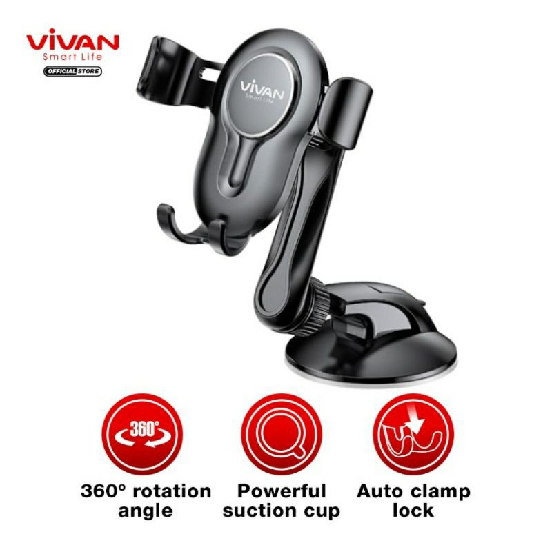 Holder Mobil Vivan Bracket Mobil Bisa Di Dasbor CHS06 Untuk Ponsel 4.0 inch - 6.5 inch