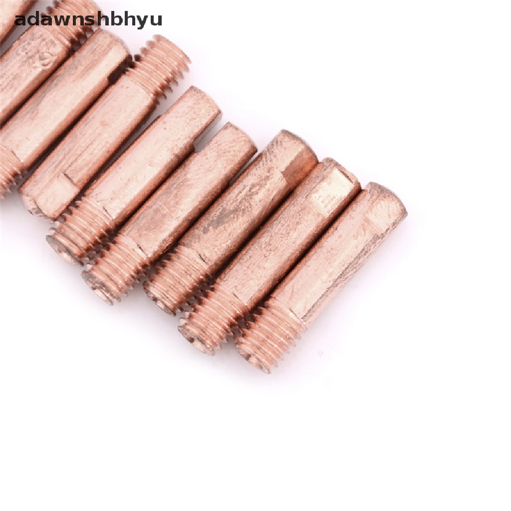 Adawnshbhyu 10pcs Gas Nozzle Gold 15AK-0.8mm Mig Mag Welding Weld Torch Kontak Tips