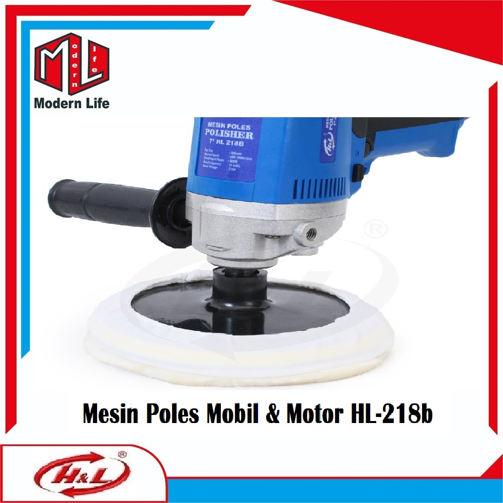 Mesin Poles Mobil Motor Polisher 7&quot; HL 218B Alat Poles Mobil Motor Car