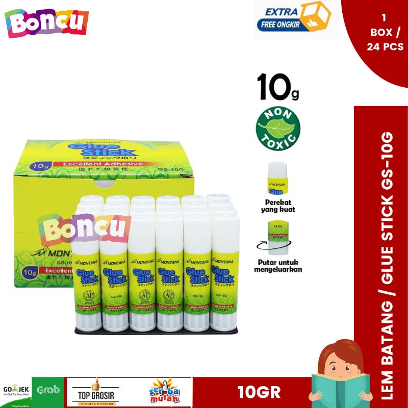 

[ 1PAK ] BONCU Montana Glue Stick / Lem Batang Montana GS-10 / 10Gr