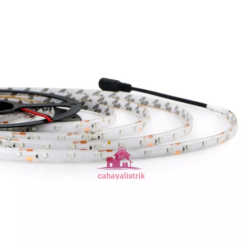 LED STRIP 3528 IP44 DC 12V 5M WATERPROOF LAMPU PLAFON LAMPU ETALASE TAHAN AIR