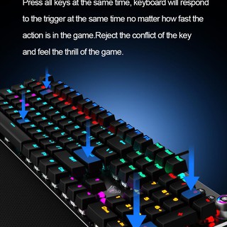 Aula F2088 RGB Macro Mechanical Gaming Keyboard Blue