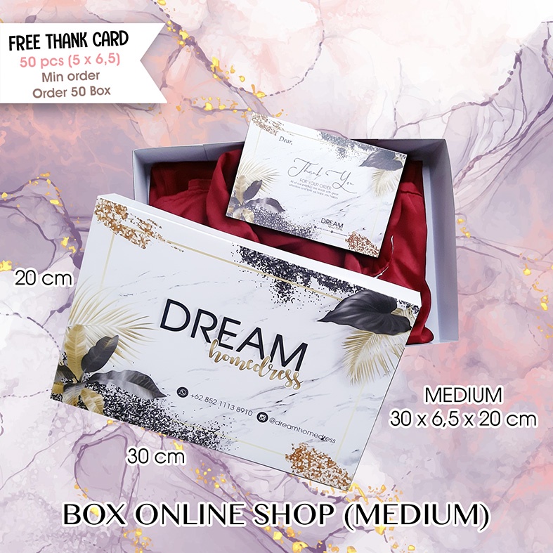 

BOX ONLINE SHOP MEDIUM | BOX BAJU | BOX JUALAN | 30 x 6,5 x 20 cm