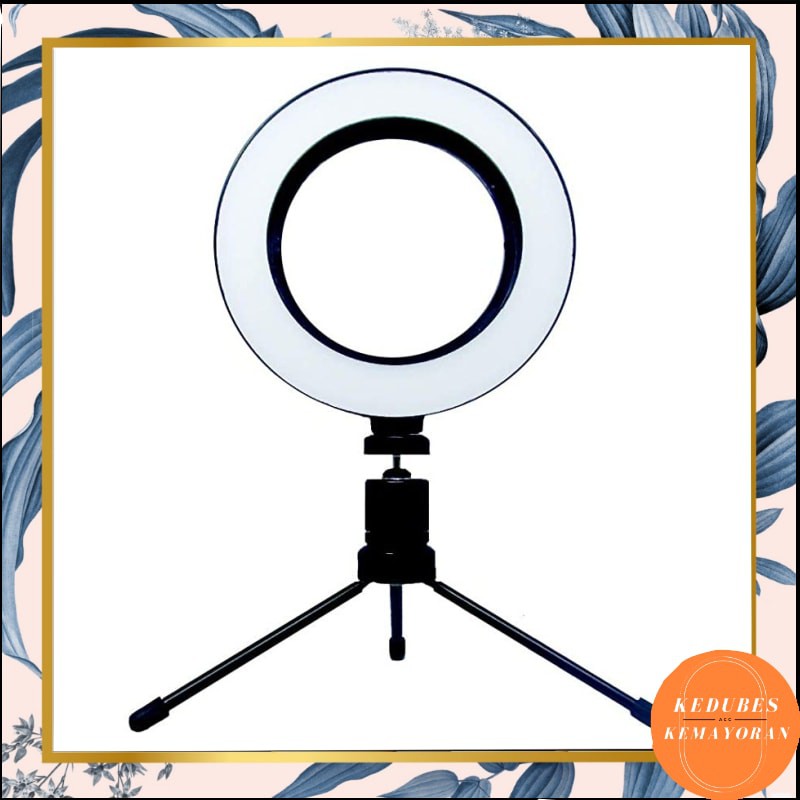 Lampu Ring Light + Tripod 16CM Fotografi Studio Led Video Ringlight  Lampu Lingkaran [KK]