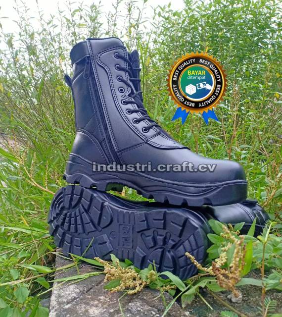 SEPATU PDL TNI AD SOL ARMY KULIT SINTETIS MOXXER SEPATU KERJA SATPAM SECURITY POLRI POLISI MODEL JATAH