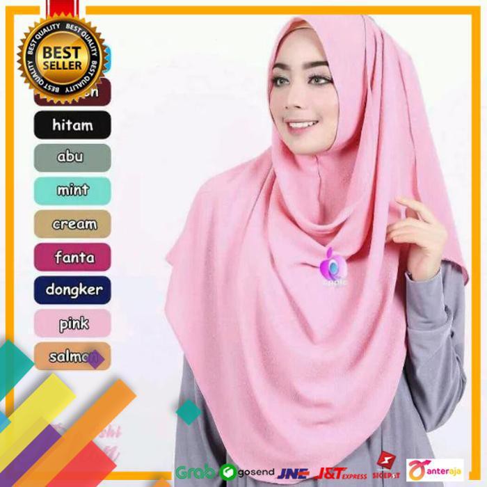 SALE.. JILBAB INSTAN WANITA KERUDUNG MODIS JILBAB INSTAN OSHI PLAIN ..TERMURAH