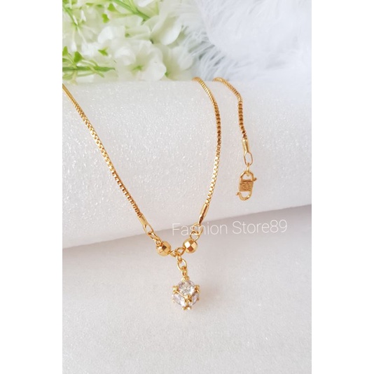 Ready Kalung Koye Bola permata balok mutiara import xuping yaxiya lapis emas bestseller antikarat