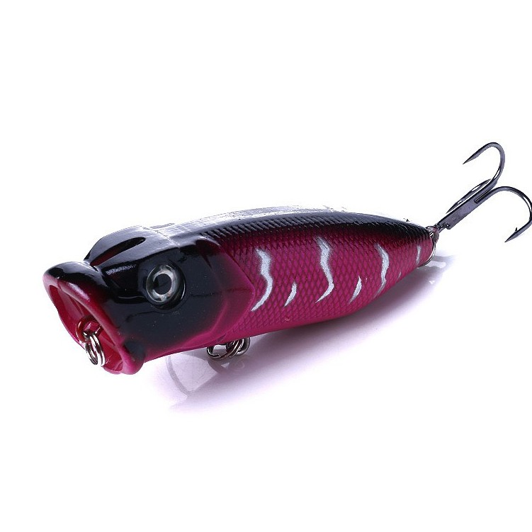 HENGJIA 6pcs 6.5cm/11.8g Umpan Popper Pancing Swimbait Minnow Lifelike Fishing Lure Bass Ikan Tackle