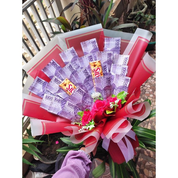 buket bunga buket uang buket coklat silverqueen