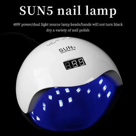 ORIGINAL SUN 5 UV LED 48watt / LAMPU UV Gel Nail Art / Lampu LED Nail SUN 5/ Pengering Kutek UV LED