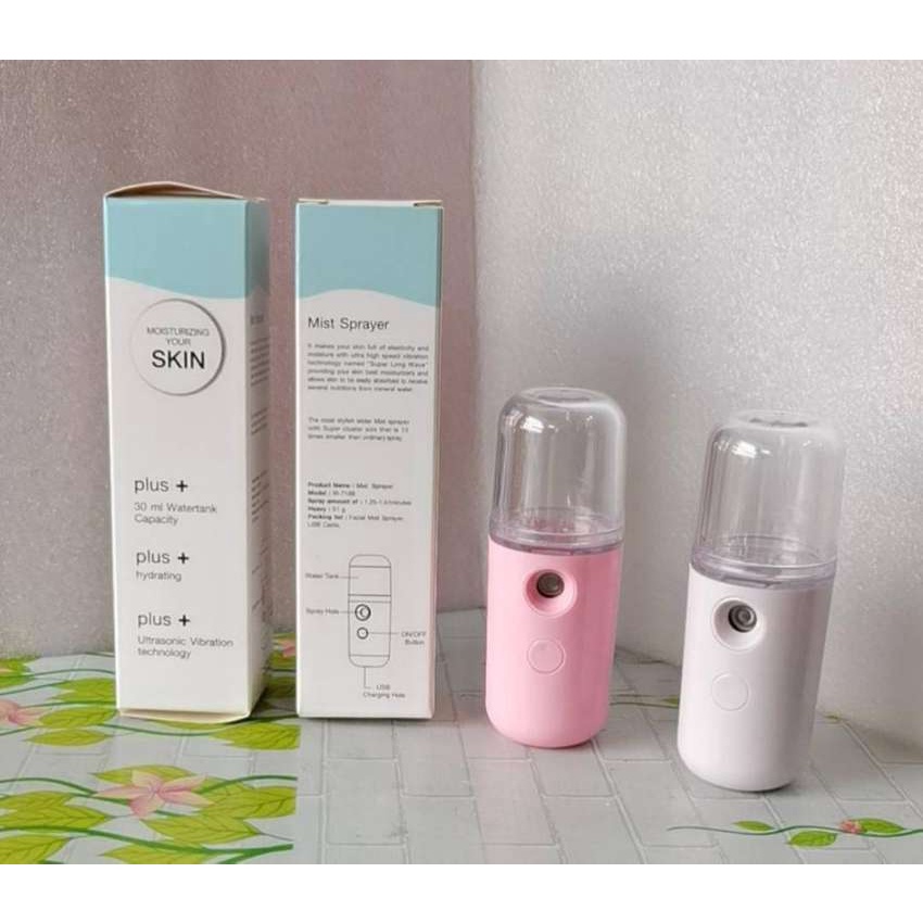 (NANO MIST SPRAY) Mini Portable Automatic Water Spray 30ml/Mist Sprayer Pelembab Wajah