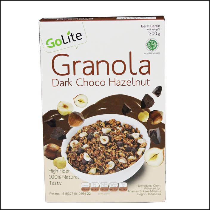 

GO LITE - GRANOLA DARK CHOCOLATE HAZENUT 300GR