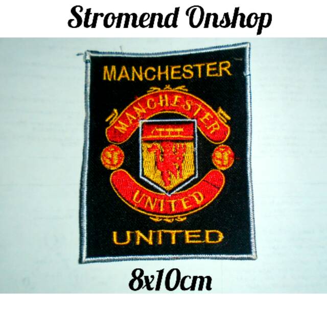 Emblem Bordir Patch Club Manchester United Persegi Murah