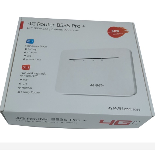 4G Modem wifi 300Mbps router Cpe B535-333 Dualport antena unlock telkomsel orbit By.u XL axis Live o
