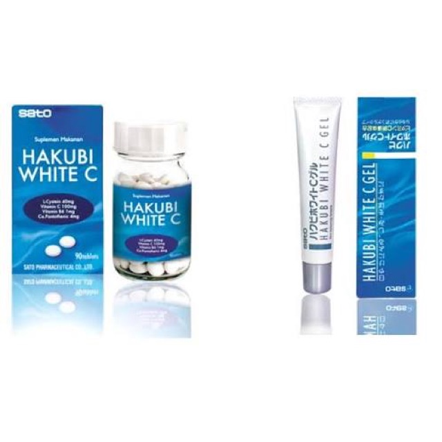 JUAL RUGI PAKET HEMAT Hakubi White C Gel& Tablet