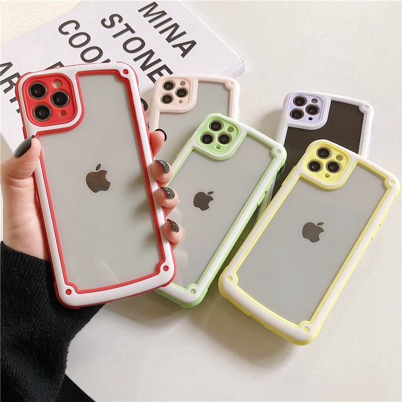 Case Bahan TPU Warna Permen Untuk iPhone SE2 6 6s 7 8 Plus X XS Max XR 11 Pro Max