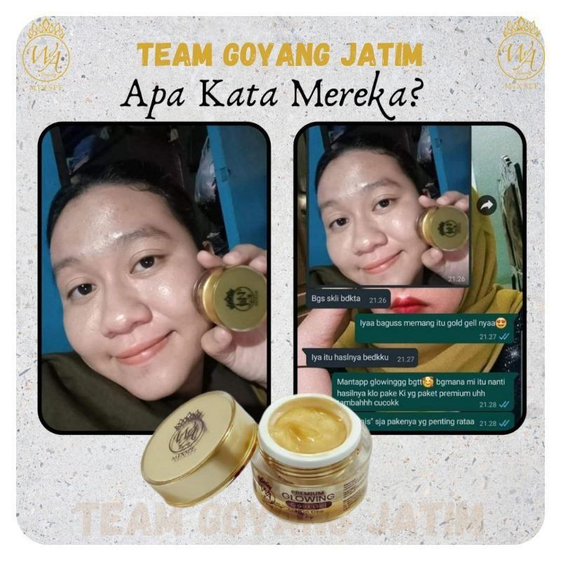 gold gel wa beauty cream all in one satu untuk semua cream siang malam penghilang purging flek hitam