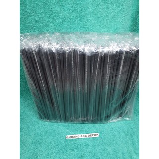 SEDOTAN 6MM 23CM HITAM BUNGKUS PLASTIK STERIL SEDOTAN 