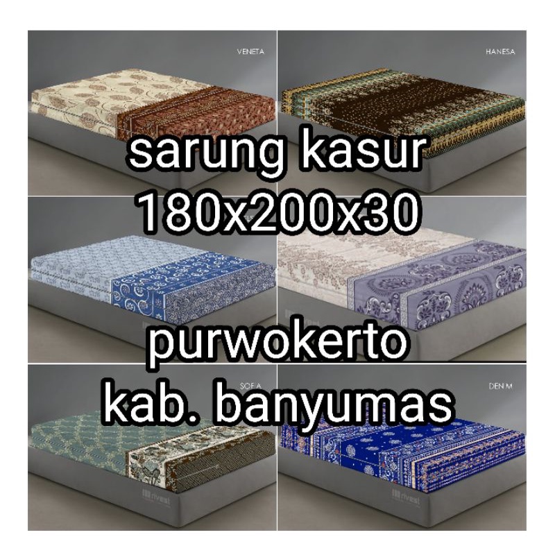 Sarung kasur busa Rivest 180×200×30 seprai resleting 180x200x30