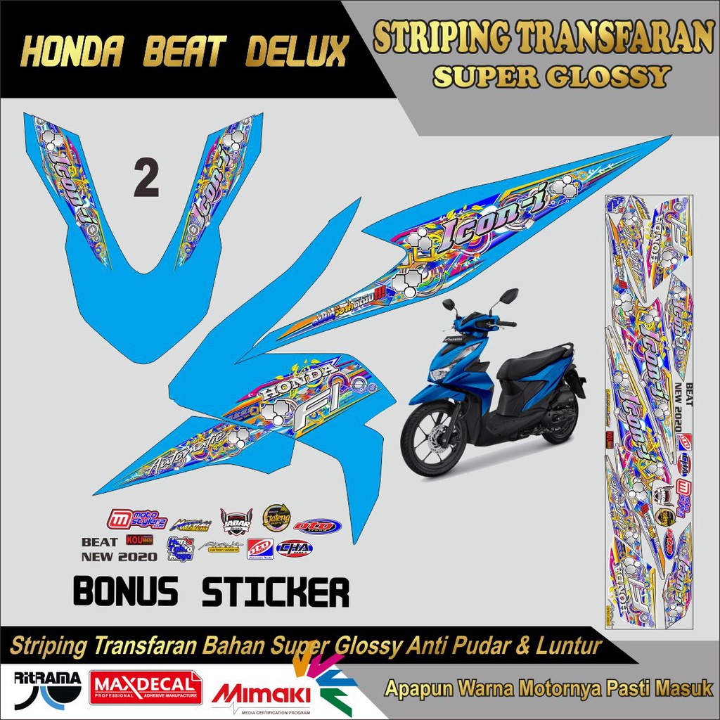 STRIPING TRANSPARAN UV GLOSY BEAT DELUK LIS BODI TRANSPARAN UV GLOSY BEAT DELUK