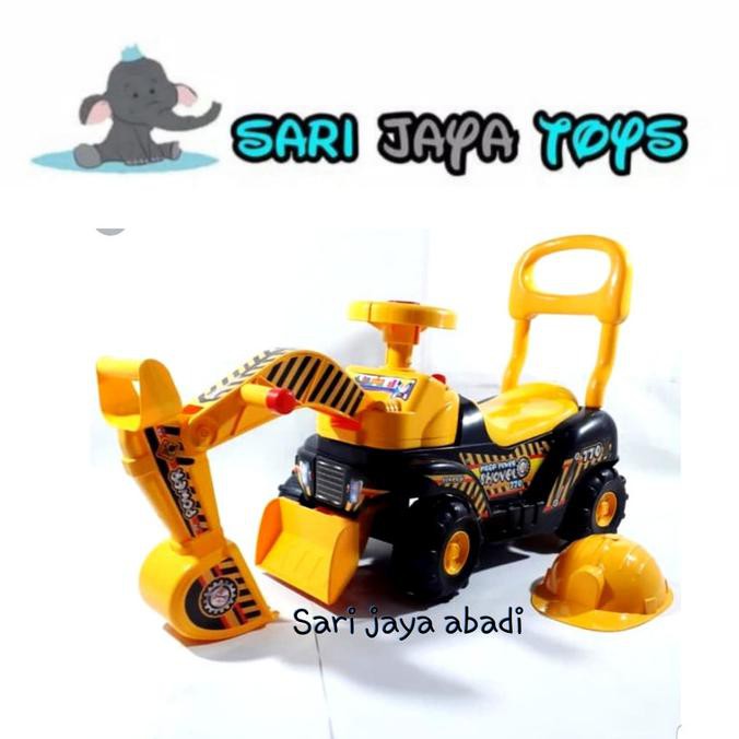 mobilan dorong - truk beko - truk pasir - mobil truk - mainan anak
