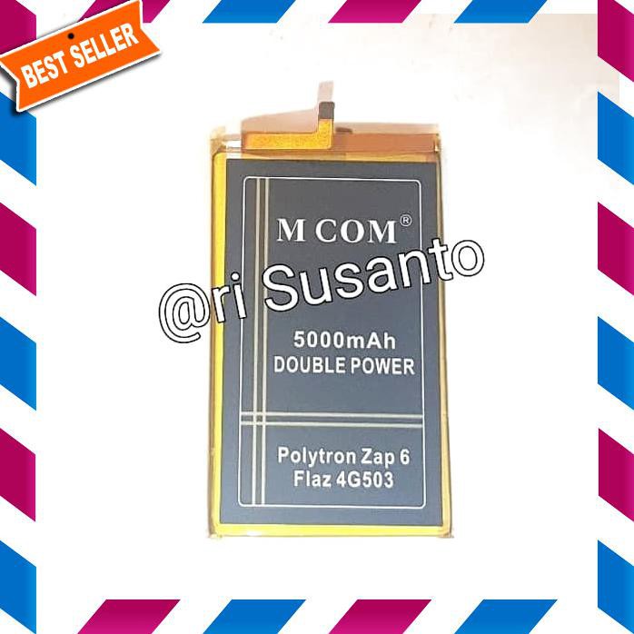 ACC HP BATERAI MCOM POLYTRON ZAP 6 FLAZ 4G503 DOUBLE POWER 5000MAH