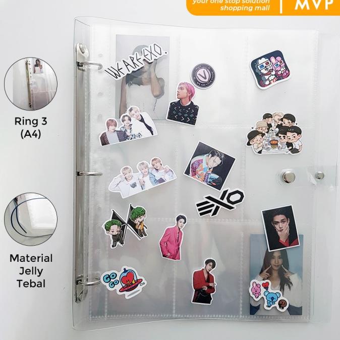

Binder Transparan A4 6 ring untuk Binder Photocard Polaroid Binder Tra