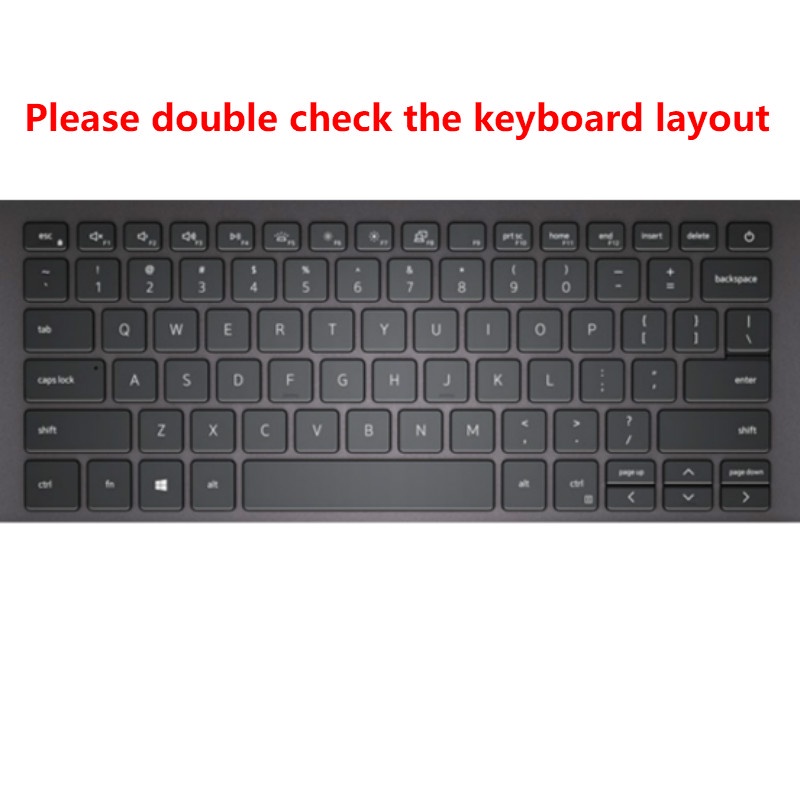 For 13.3 Inch Dell Vostro 5000 5370 Inspiron 7380 7373 Soft Ultra-thin Silicone Laptop Keyboard Cover Protector