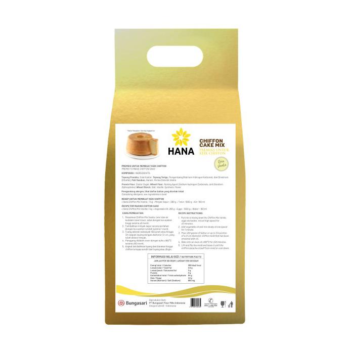 

BUNGASARI HANA CHIFFON CAKE MIX VANILLA 1 KG