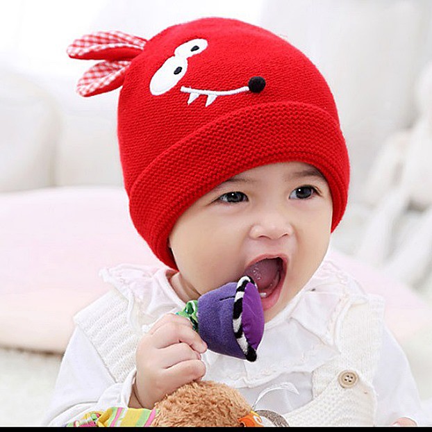 Topi Kupluk Baby Fox RED