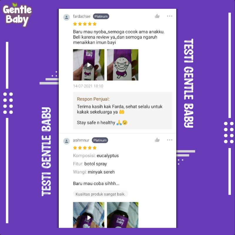 GENTLE BABY IMMBOOST / MINYAK TELON / ESSENTIAL OIL AROMATHERAPY / OBAT MENINGKATKAN IMUN DAYA TAHAN DAN KEKEBALAN TUBUH  UNTUK PERAWATAN BAYI