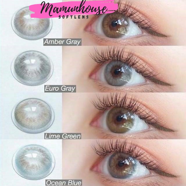 ORIGINAL Softlens i-DoL Desire normal - minus tinggi by Princess Idol Soft Lens Euro Gray Amber Grey Lime Green Ocean Blue